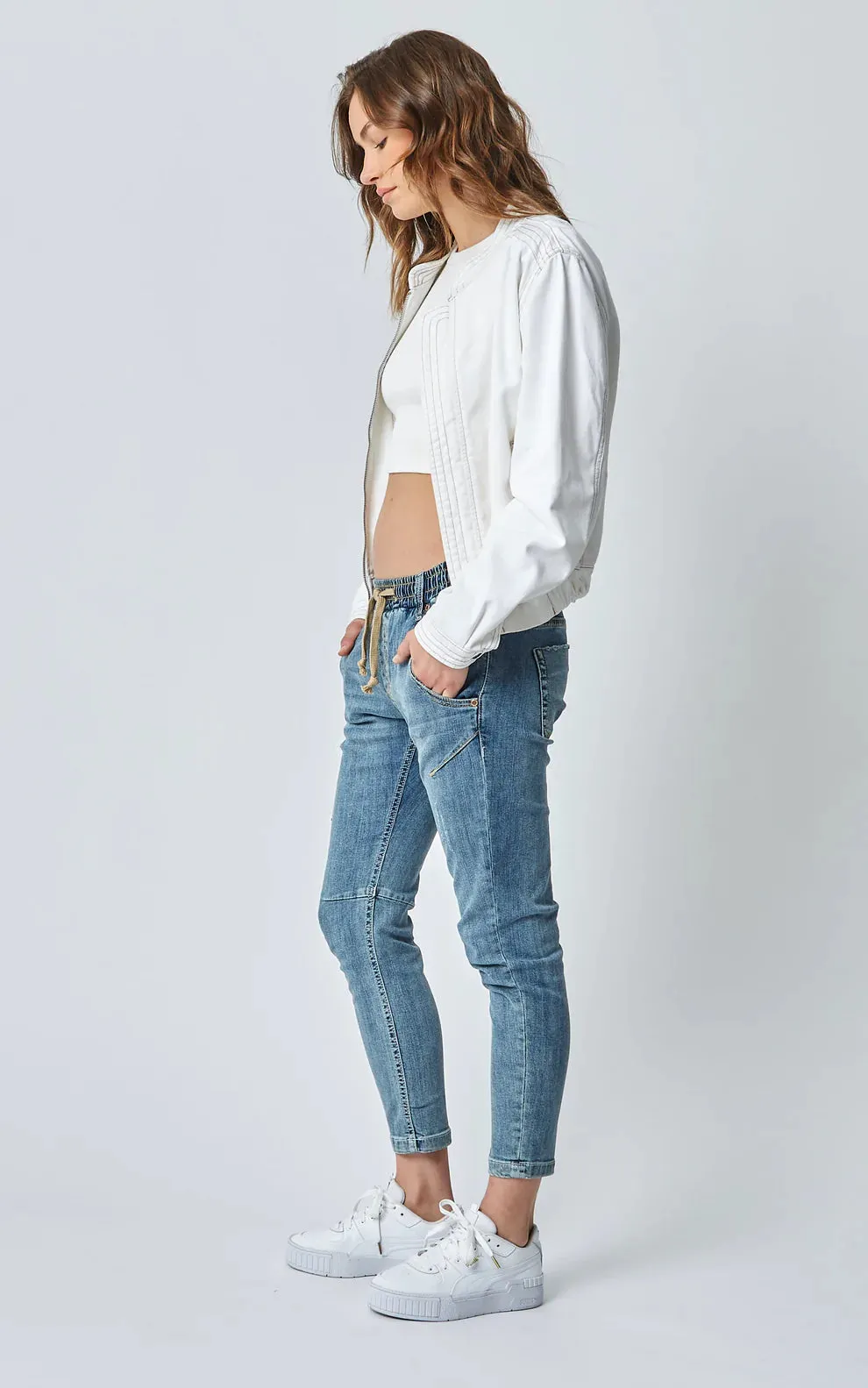 Active Ankle Length Jeans - Sunbleached