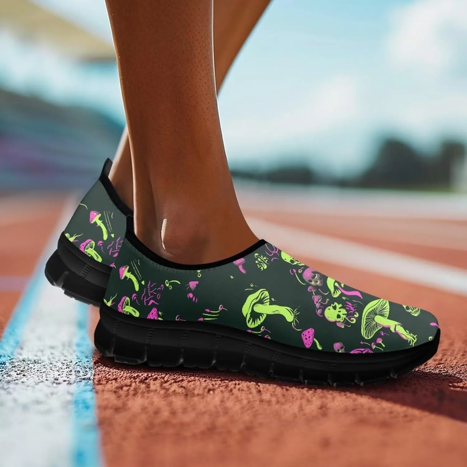 Aesthetic Plant Botanical Loafer Womens Slip On Shoes Non Slip Breathable Tennis Shoes Travel Work Shoes