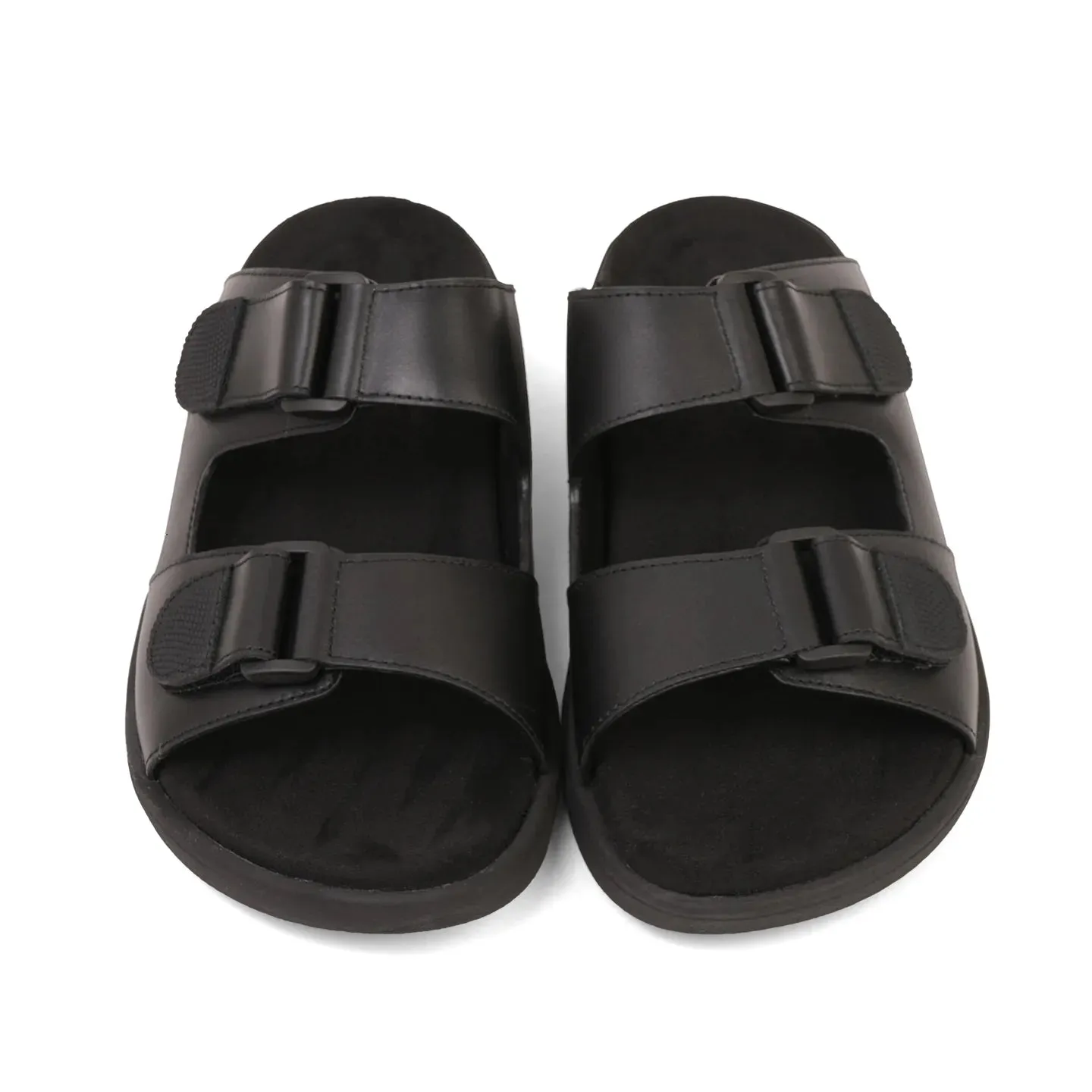 Aetrex Premium Comfort Suede Foot Bed Arabic Sandals Black