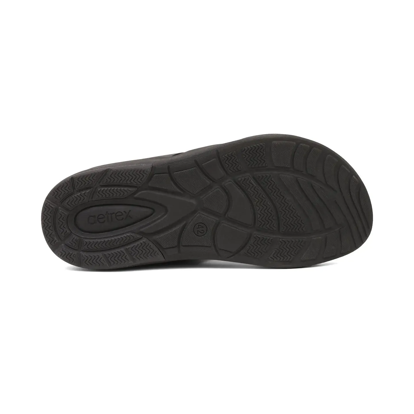 Aetrex Premium Comfort Suede Foot Bed Arabic Sandals Black