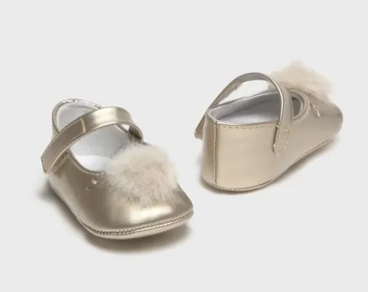 Baby Girls Pre-Walker Maryjane Shoes with Pompom