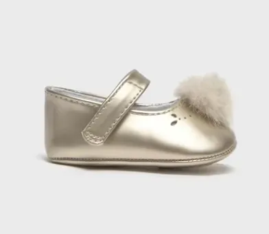 Baby Girls Pre-Walker Maryjane Shoes with Pompom