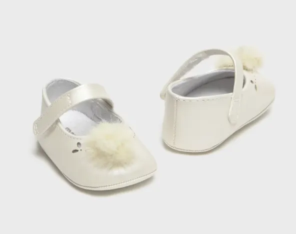 Baby Girls Pre-Walker Maryjane Shoes with Pompom