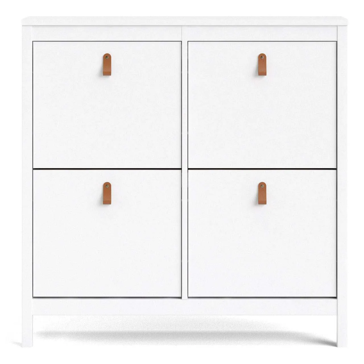 Barcelona Shoe Cabinet 4 Compartments in White