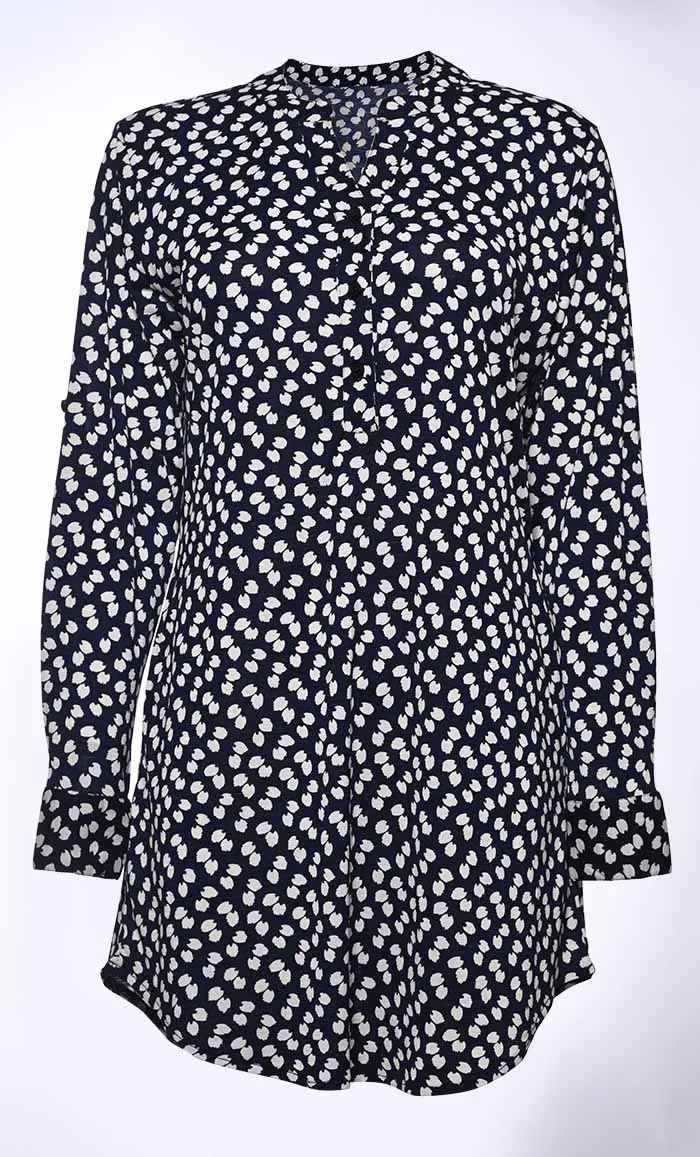 Basic Tunic with Front Placket and Pockets - Final Sale