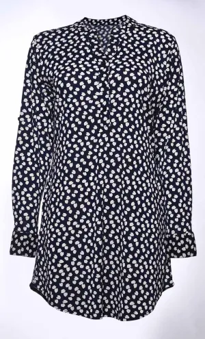 Basic Tunic with Front Placket and Pockets - Final Sale