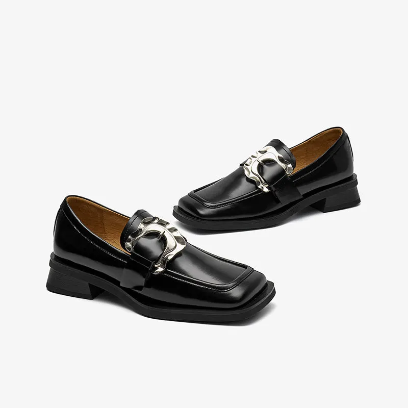BeauToday Square-toe Loafers for Women