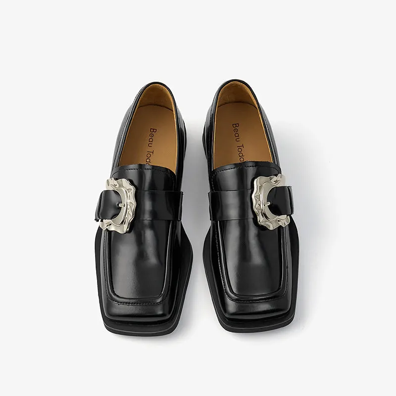 BeauToday Square-toe Loafers for Women