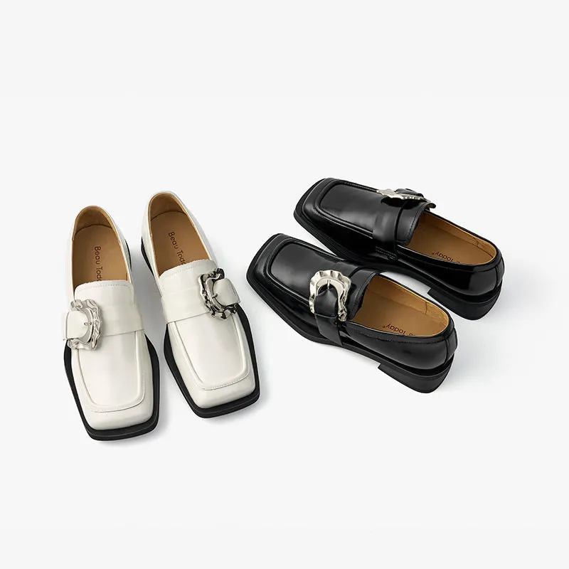 BeauToday Square-toe Loafers for Women