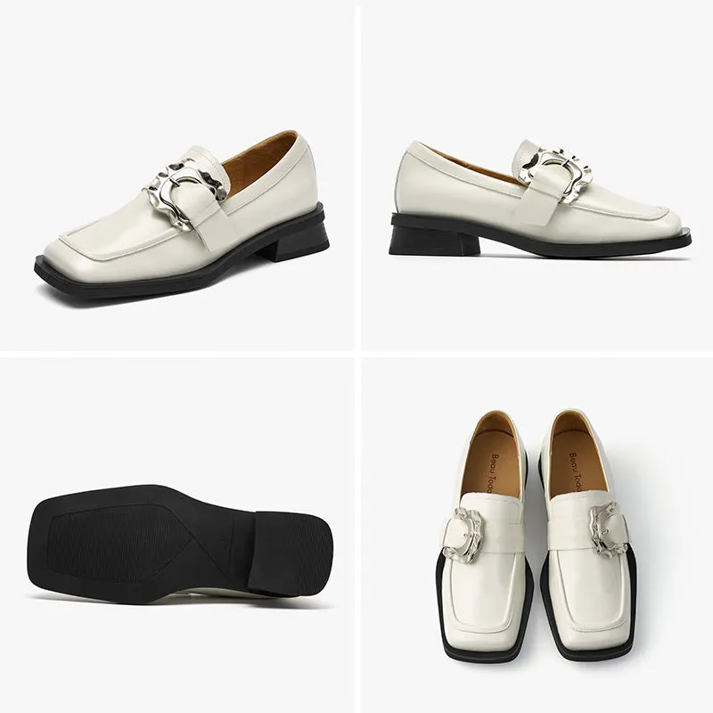 BeauToday Square-toe Loafers for Women