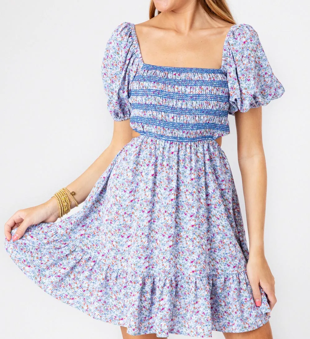 Blue Ditsy Ariel Dress