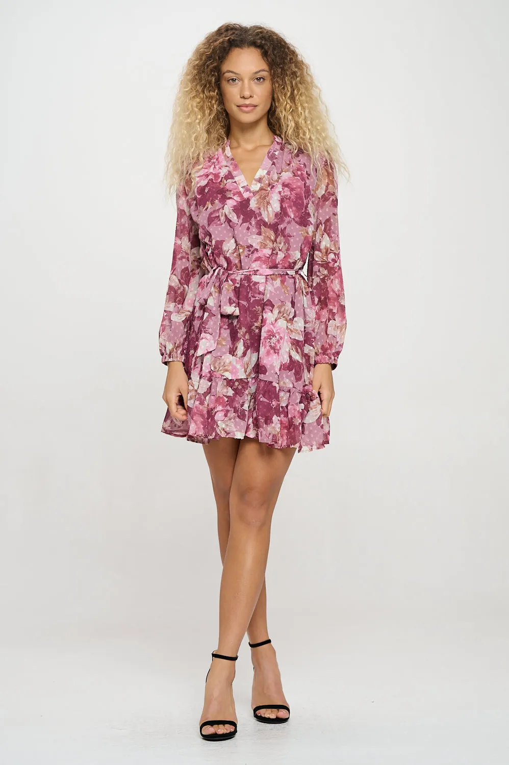 Camelia Mauve Long Sleeve Dress