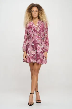 Camelia Mauve Long Sleeve Dress