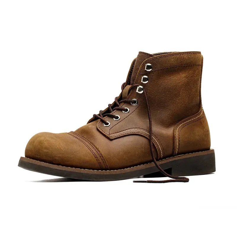 Captain Leather Ankle Boots