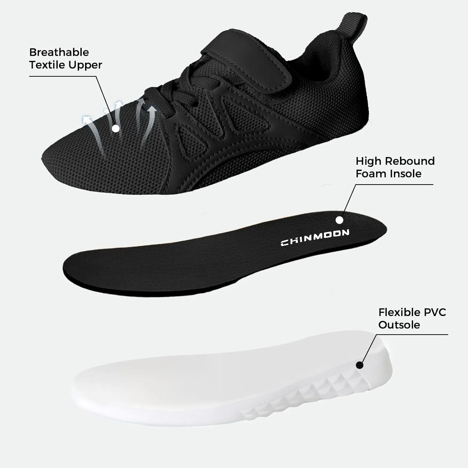 CHINMOON Boys Girls Lightweight Running Shoes Kids Tennis Walking Shoes Breathable Sports Sneakers (Little Kid/Big Kid)