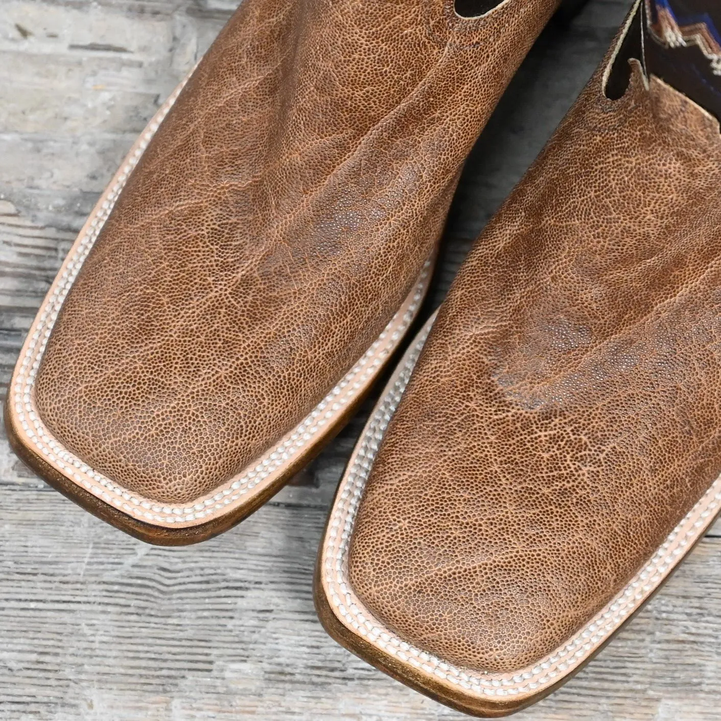 Cowtown Men's Elephant Vamp and Chocolate Leather Shaft