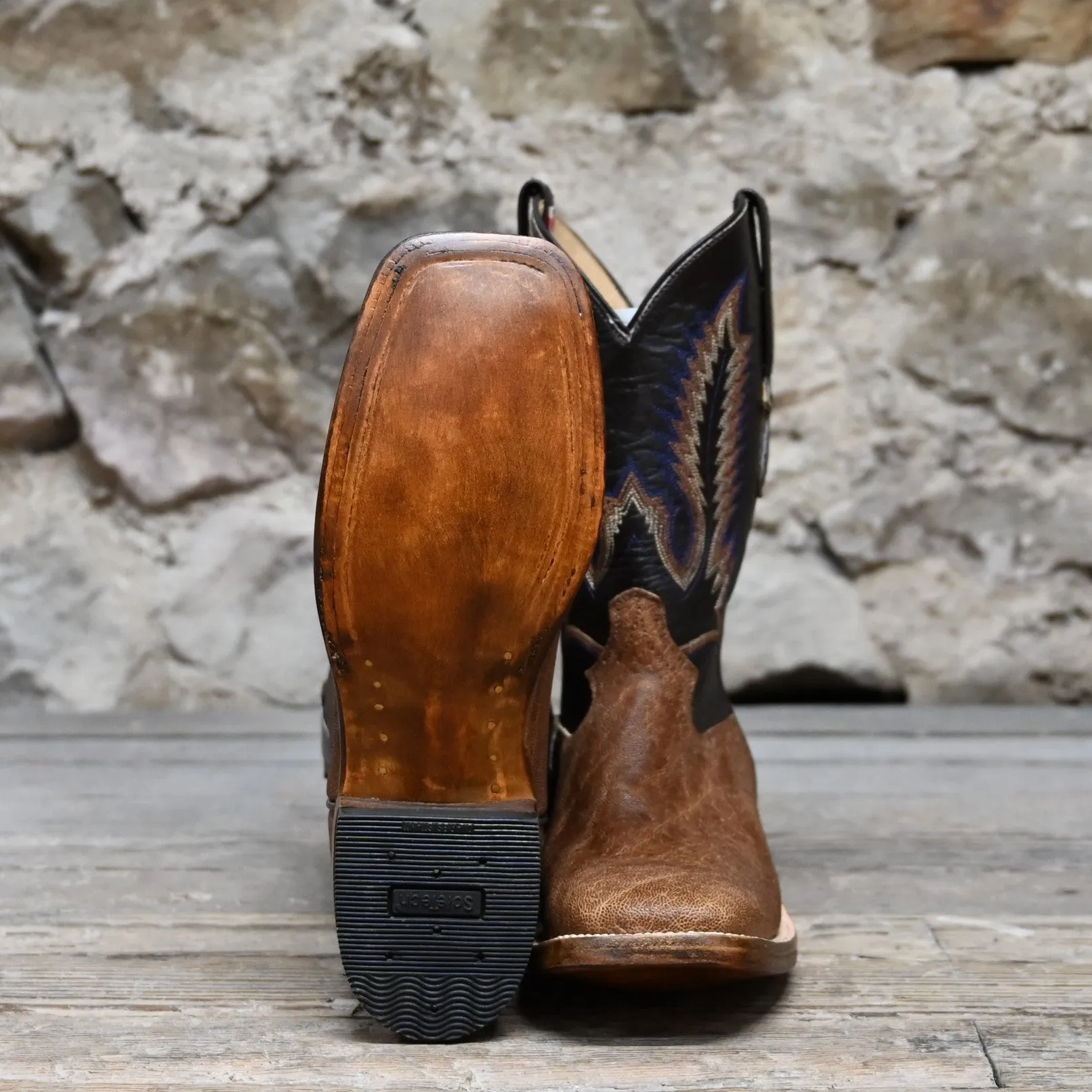 Cowtown Men's Elephant Vamp and Chocolate Leather Shaft