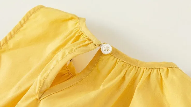 Cream Colorblock A Line Dress