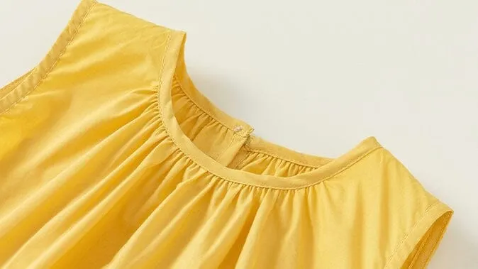 Cream Colorblock A Line Dress