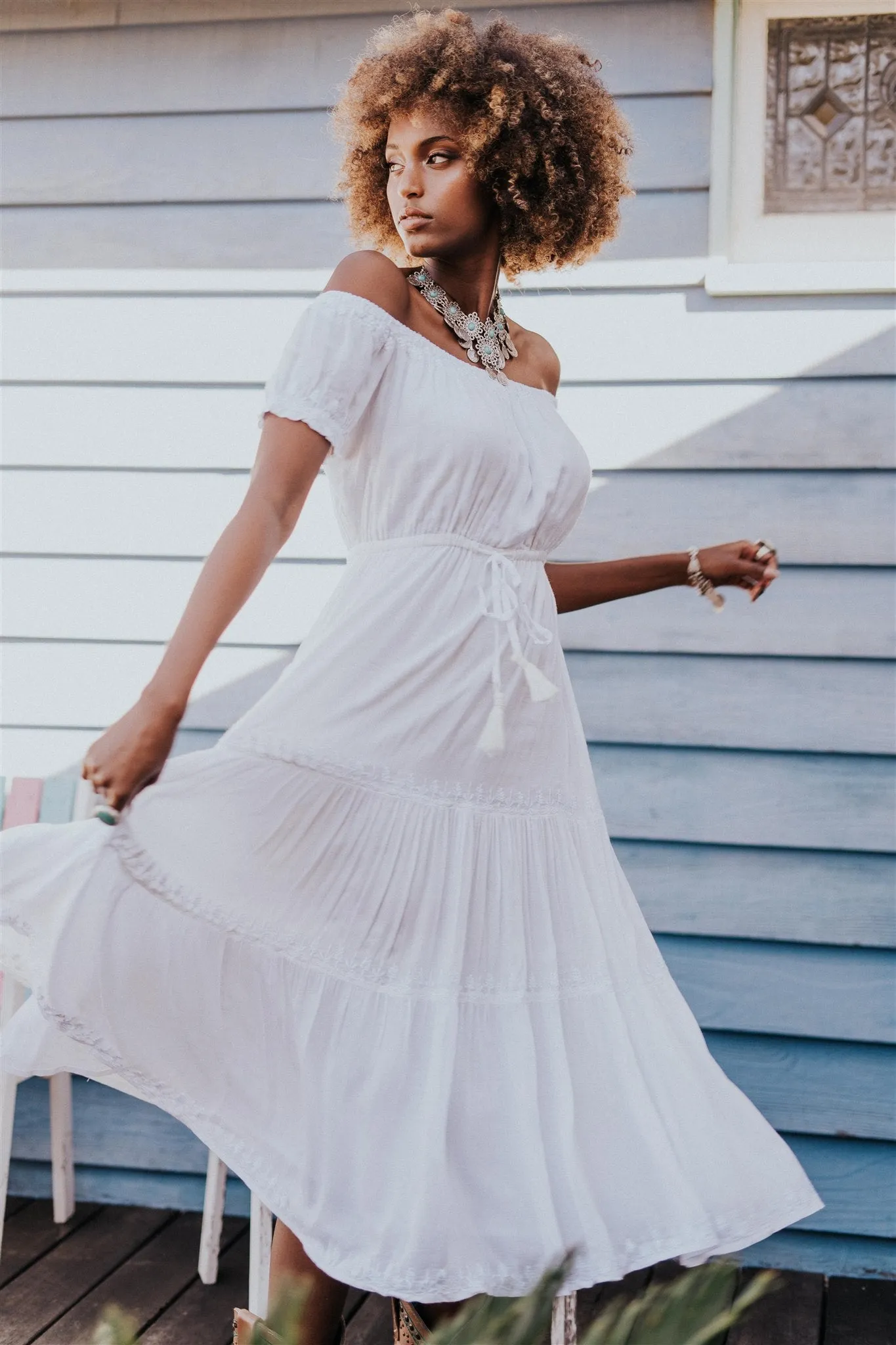 DAYDREAMER MAXI DRESS in SUMMER WHITE
