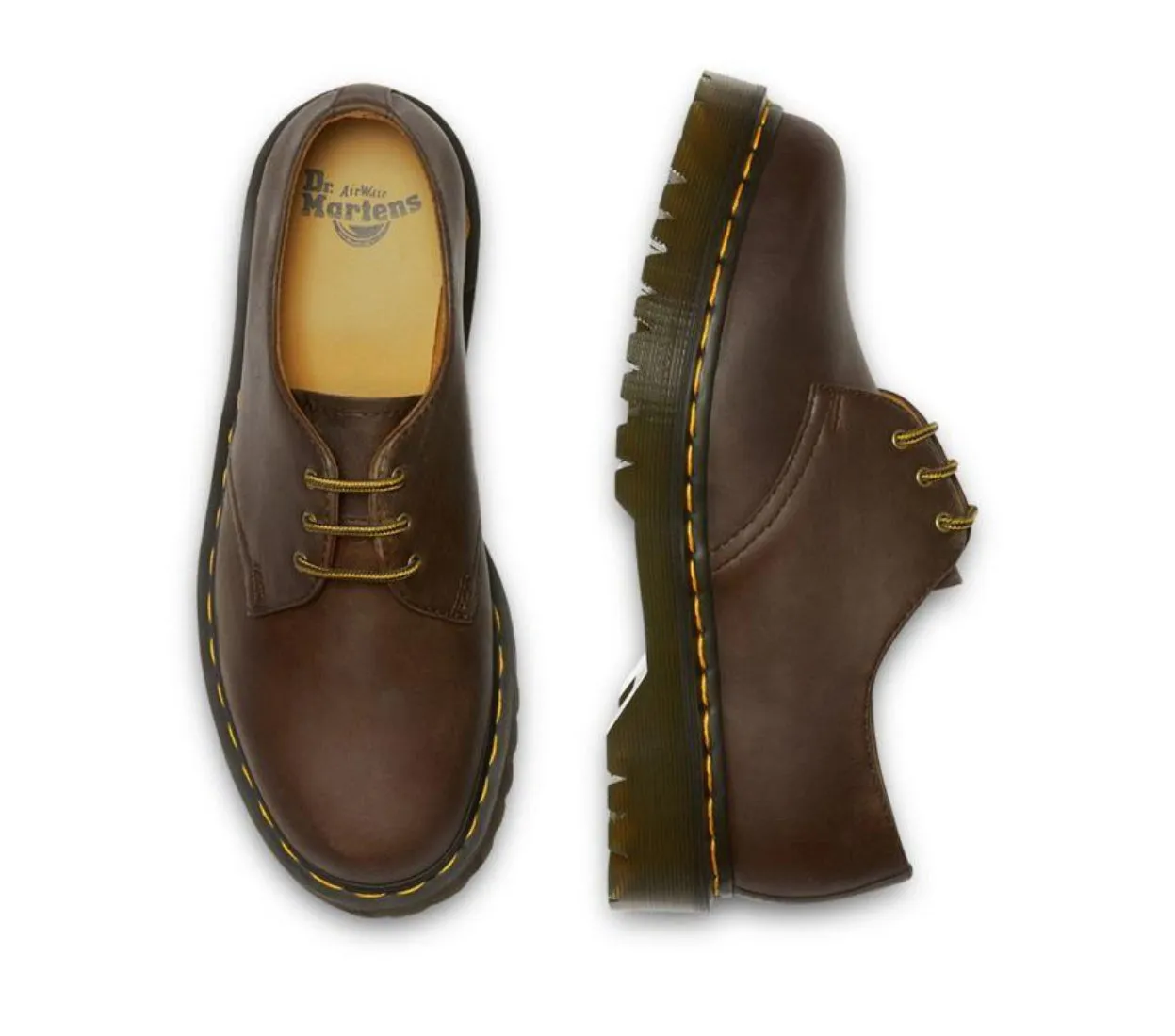 Dr Martens 1461 Bex 3 Eye Dark Brown Crazy Horse