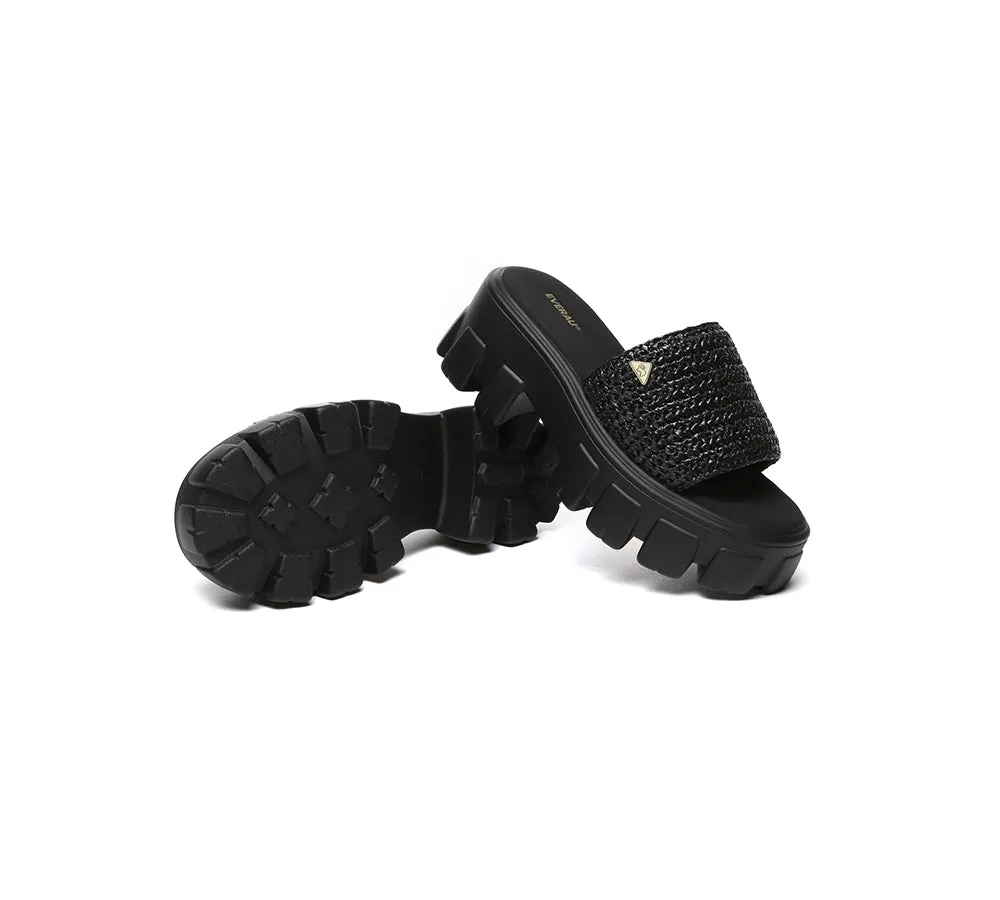 EVERAU® Women Woven Chunky Flatform Sandals
