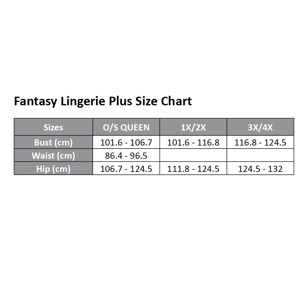 Fantasy Lingerie To The Moon Geometric Gartered Bodystocking - Curvy