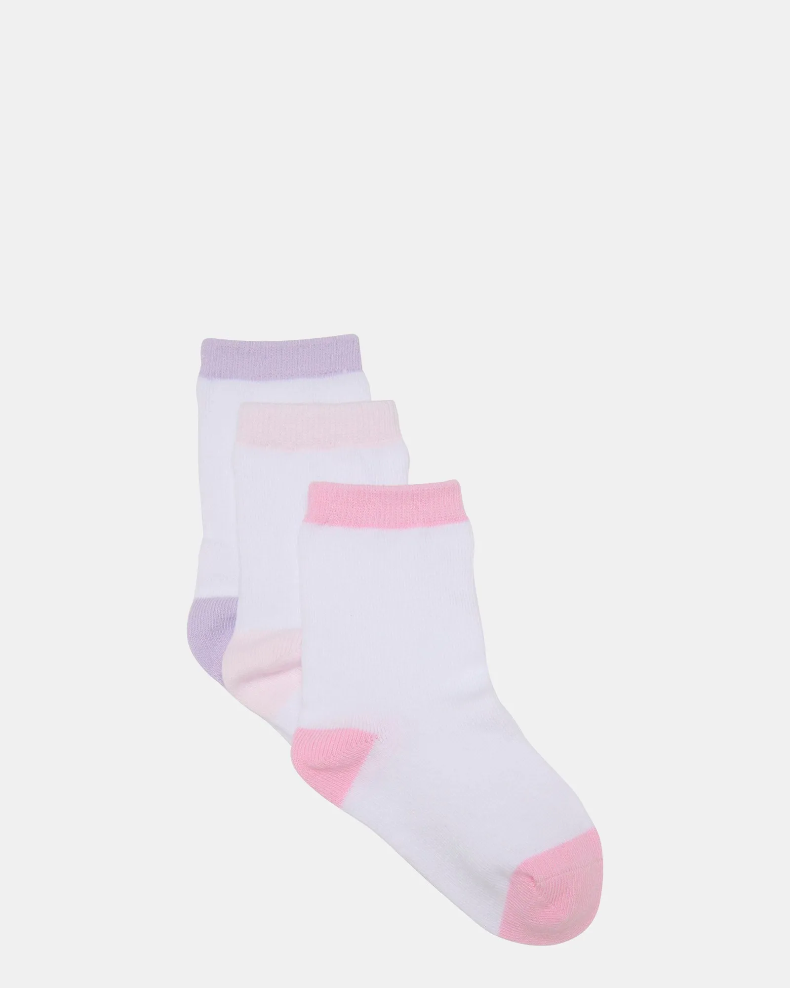 Fashion White Base Crew 3pack Pastel Multi