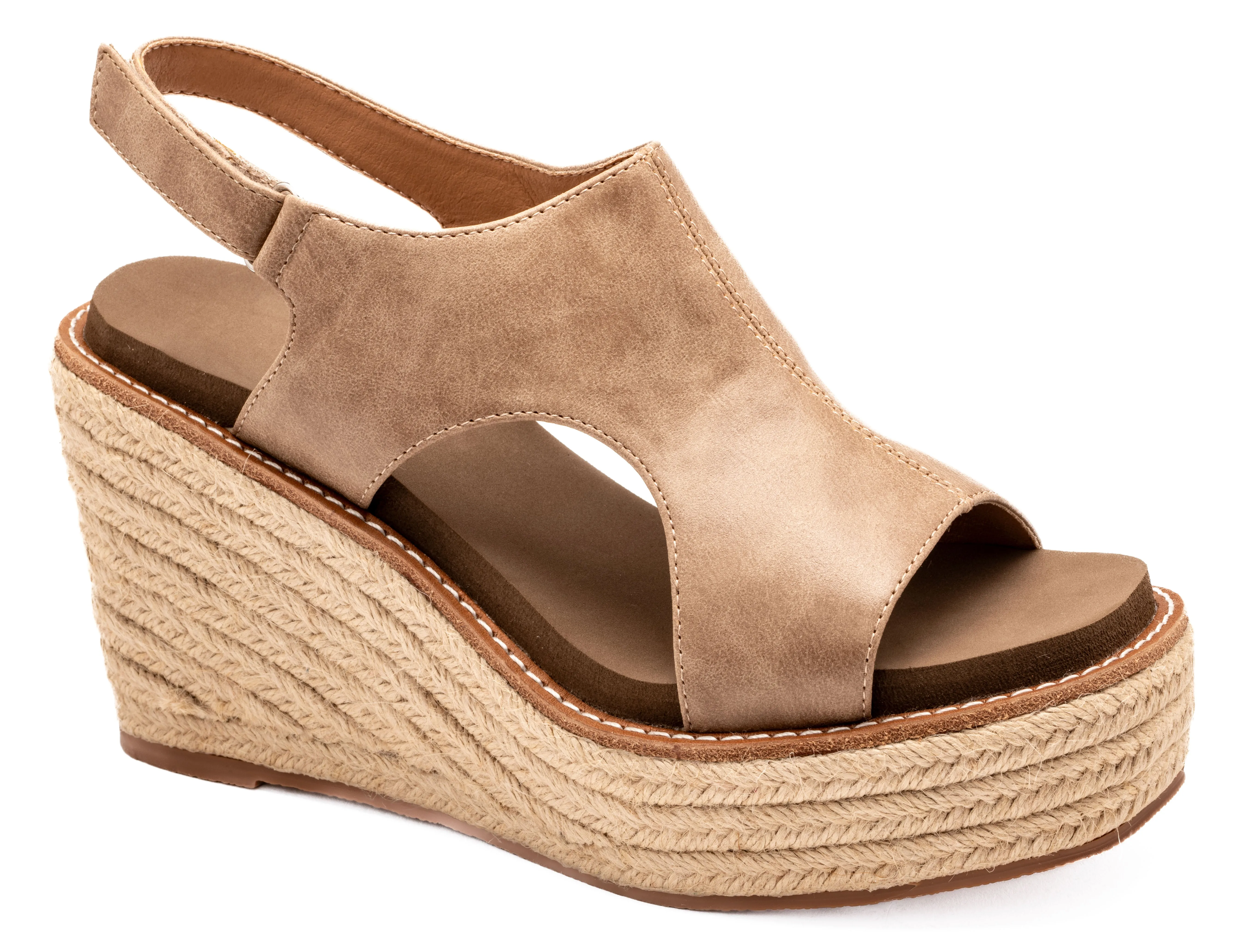 Freddie Wedge by Corkys in Taupe