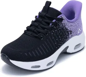 GANNOU Womens Walking Shoes Air Athletic Tennis Breathable Running Sneakers for Gyms Workouts Jogging