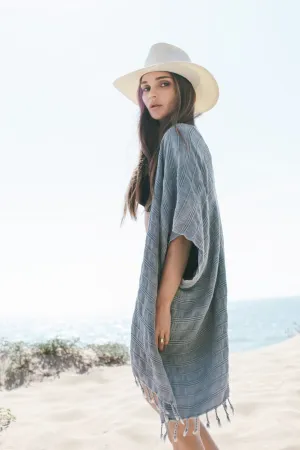 Gece V Back Kimono - Stone