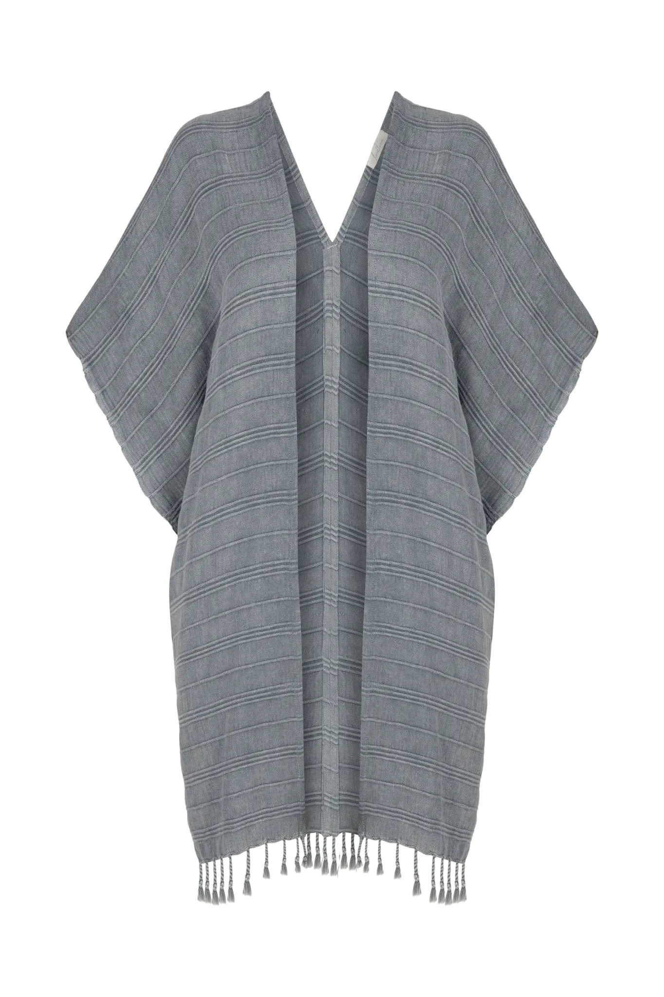 Gece V Back Kimono - Stone