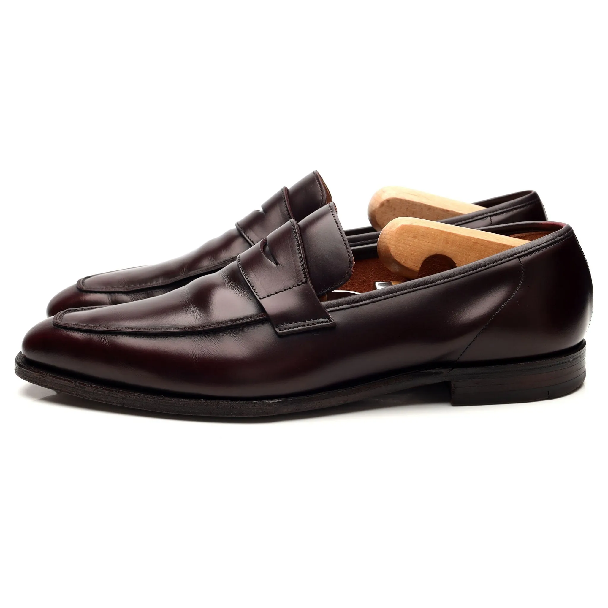 'George' Burgundy Leather Loafer UK 7.5 E