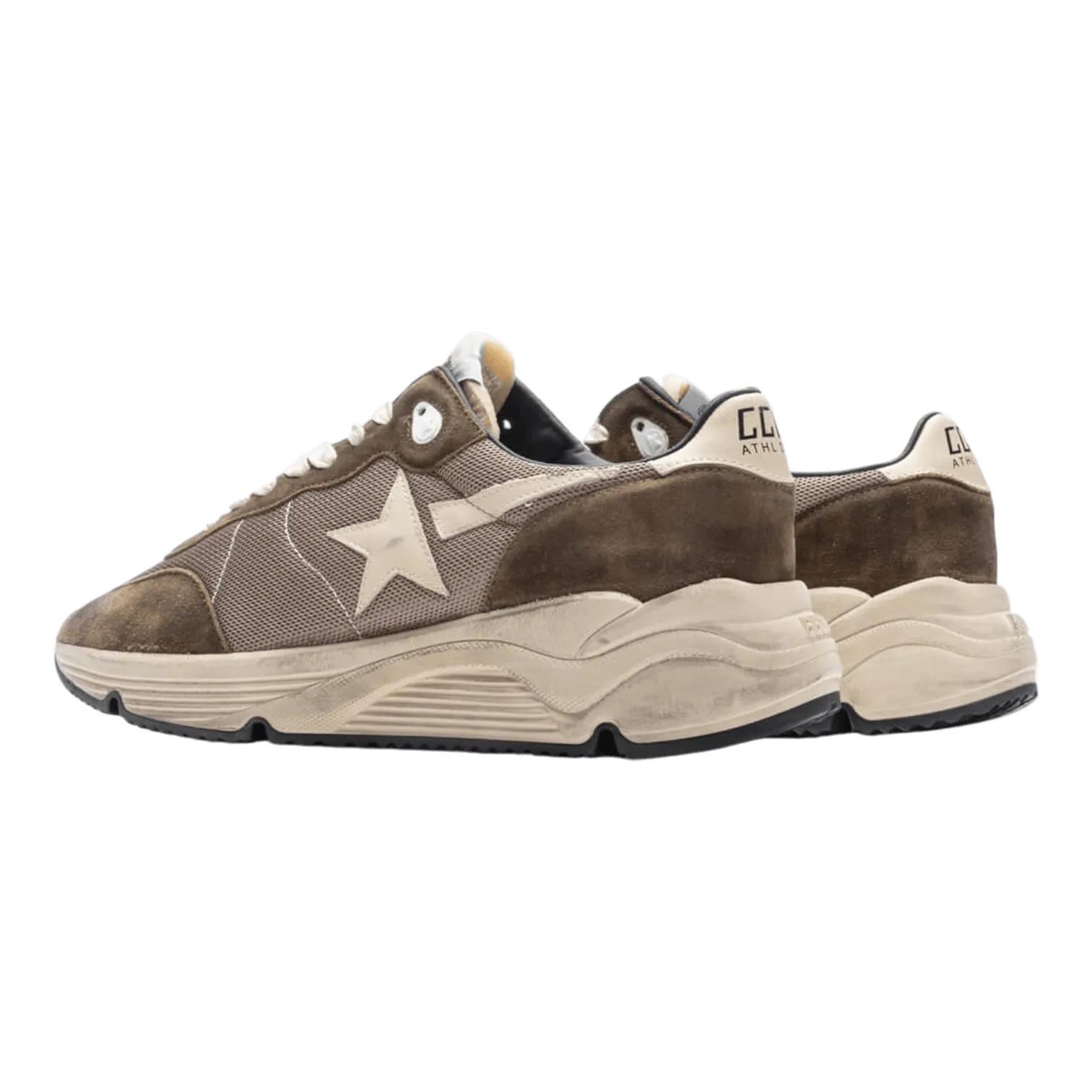 Golden Goose Running Sole Net Upper and Toe Box Leather GMF00272.F003249.35812