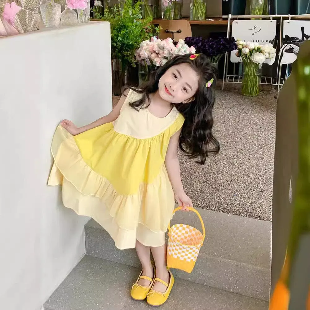 Gradient Colorblock Sleeveless Dress