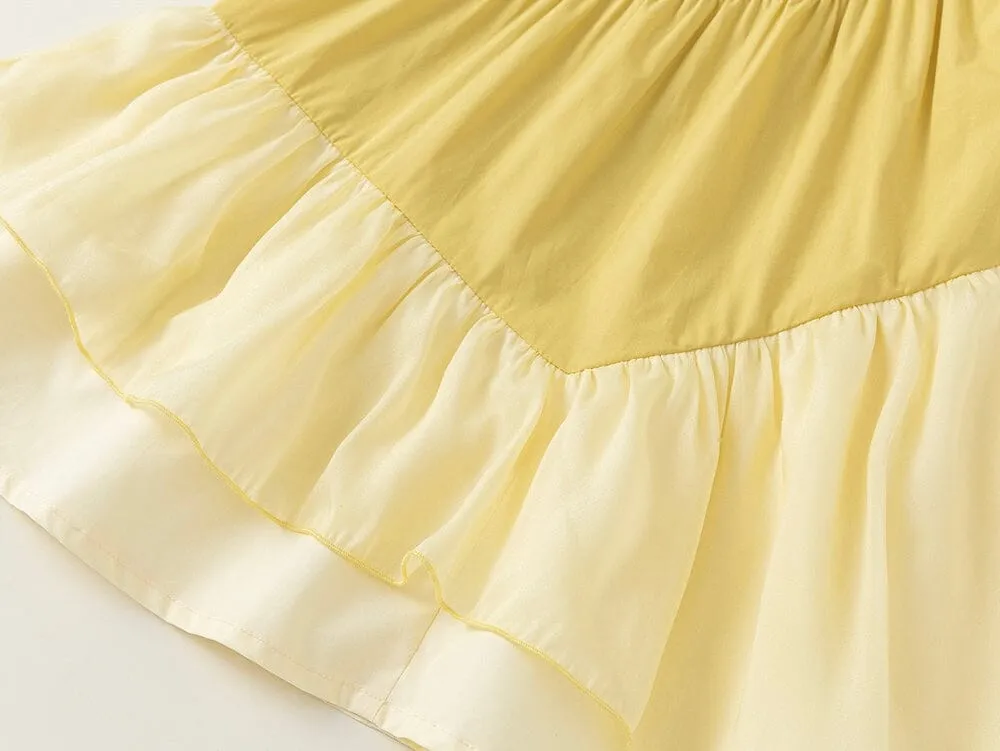 Gradient Colorblock Sleeveless Dress