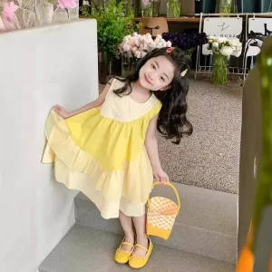 Gradient Colorblock Sleeveless Dress
