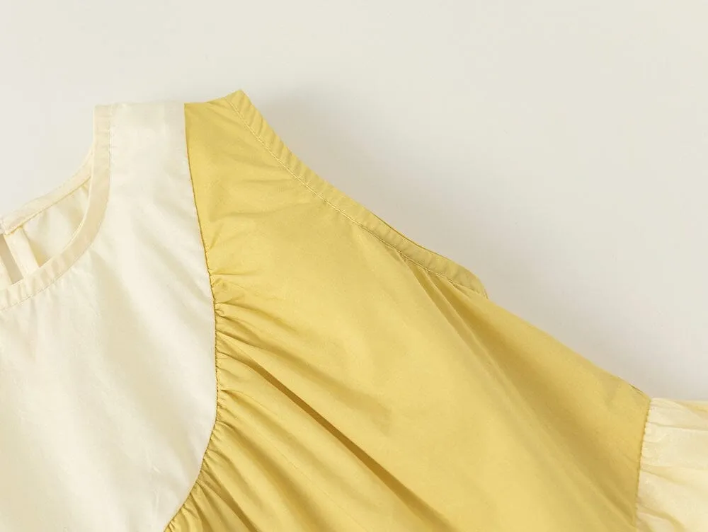 Gradient Colorblock Sleeveless Dress