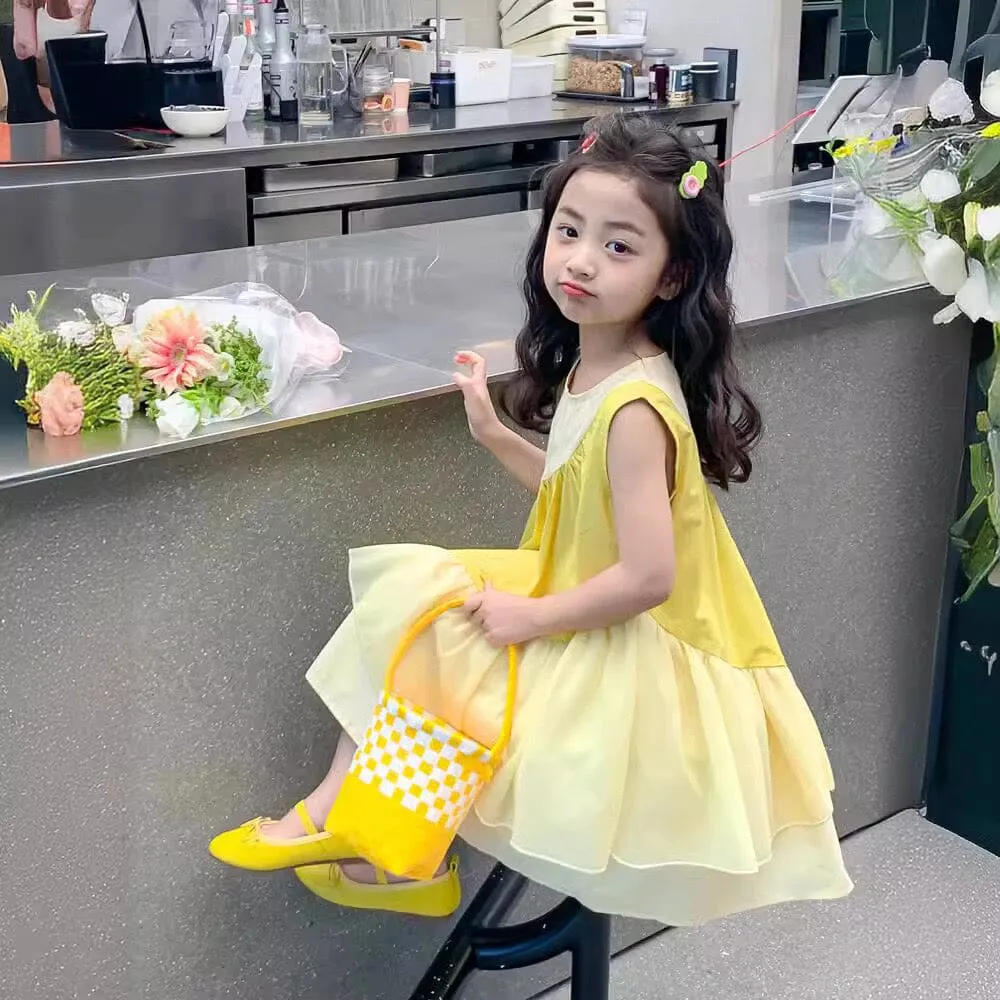 Gradient Colorblock Sleeveless Dress