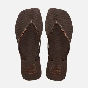 Havaianas Slim Square Logo Pop-Up - Dark Brown