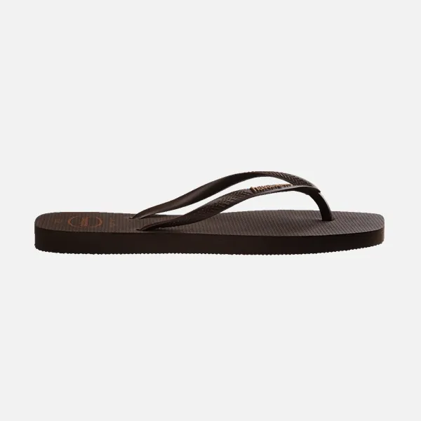Havaianas Slim Square Logo Pop-Up - Dark Brown
