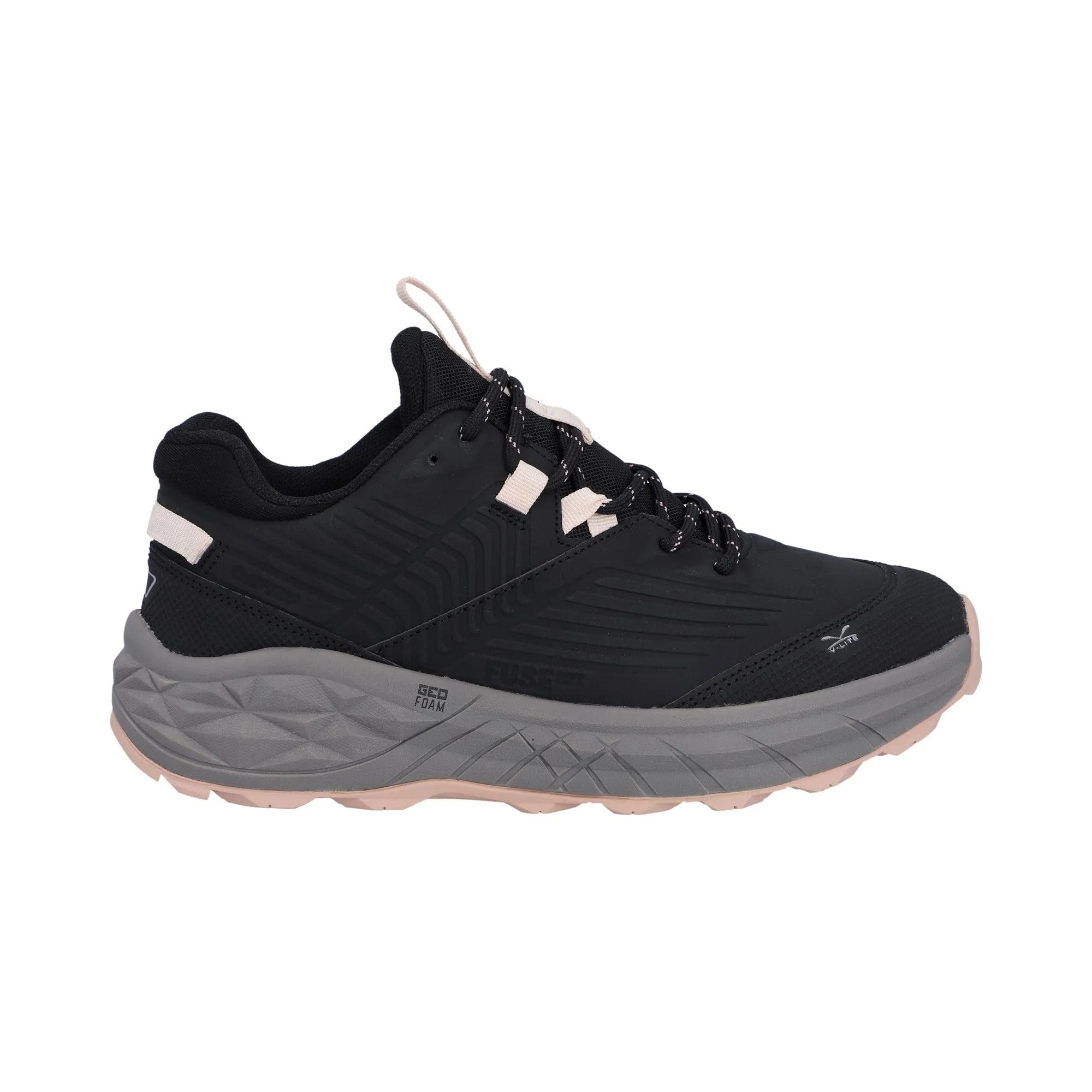 Hi-Tec Fuse Trek Womens Hiking Shoe - Black/Steeple Grey/Cameo Rose