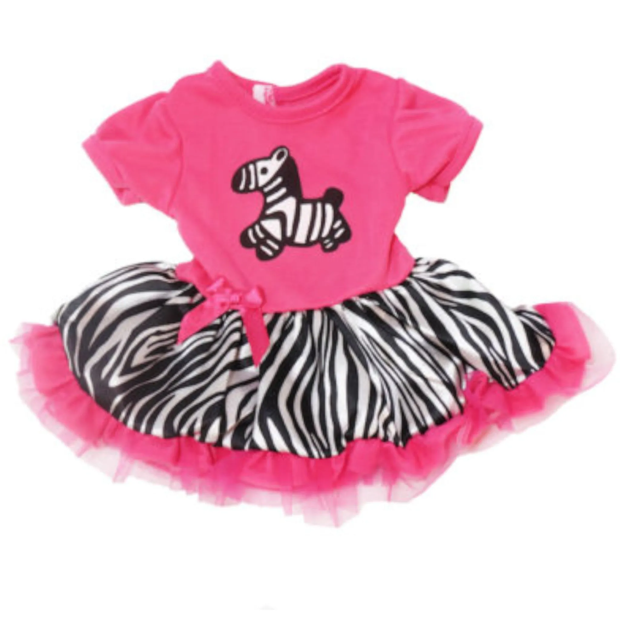 Hot Pink Zebra Dress for 18-inch dolls