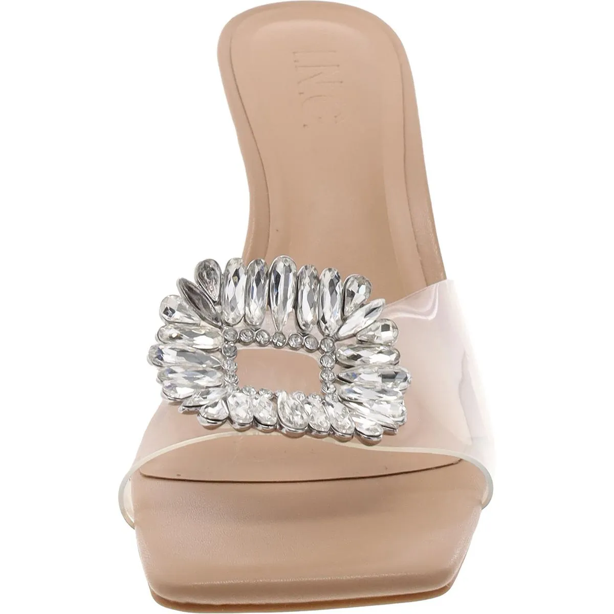 INC Womens Embellished Slip On Slide Sandals