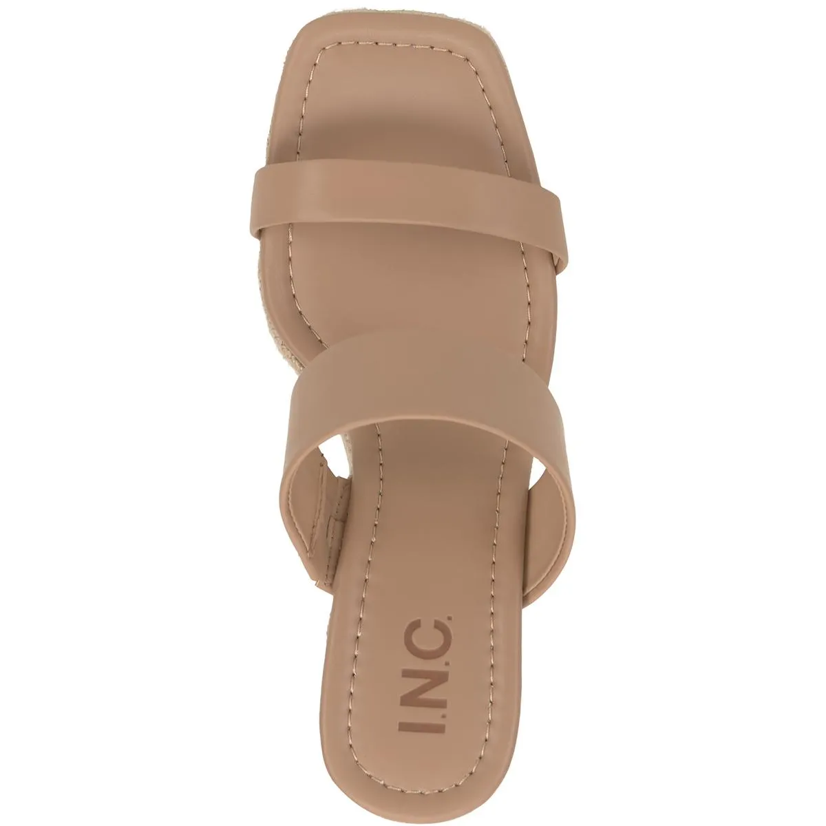 INC Womens NYLANA Square Toe  Wedge Sandals