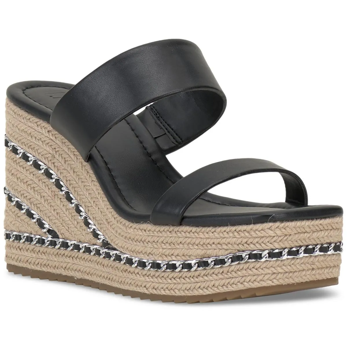 INC Womens NYLANA Square Toe  Wedge Sandals