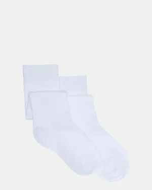 Knee High 2 Pack White