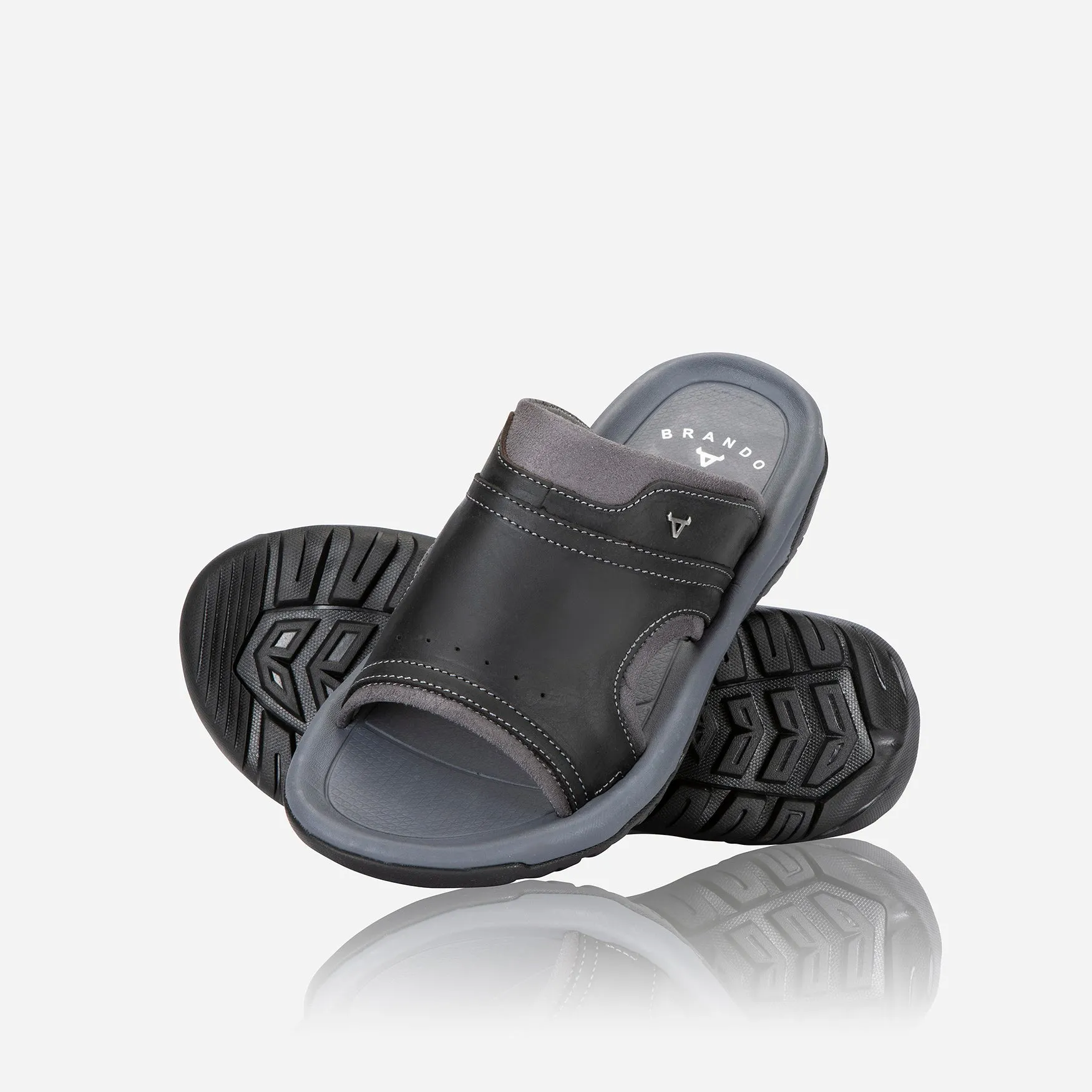 Luke Slide Sandal, Black