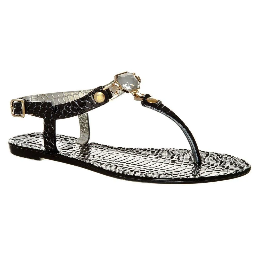 Minnie FLAT Toe Post Sandals With  T-Bar