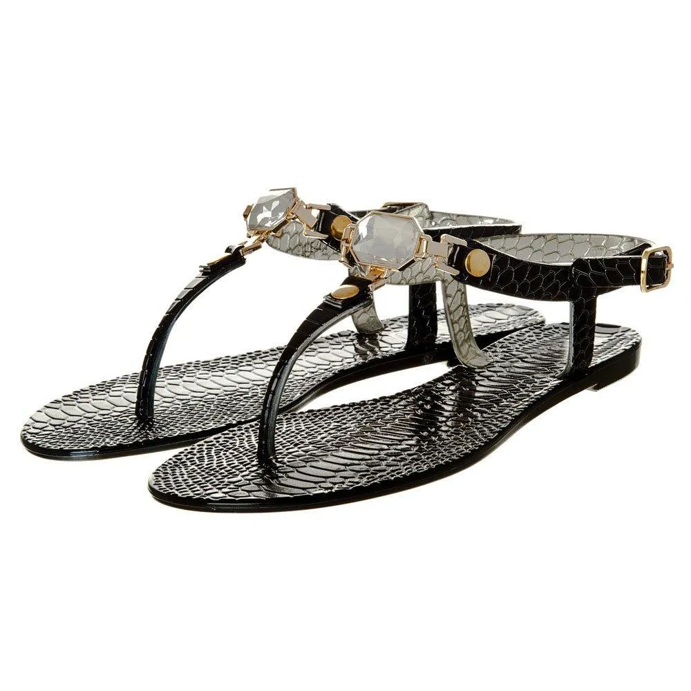 Minnie FLAT Toe Post Sandals With  T-Bar